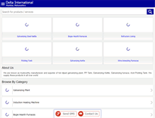 Tablet Screenshot of deltainternationalindia.com